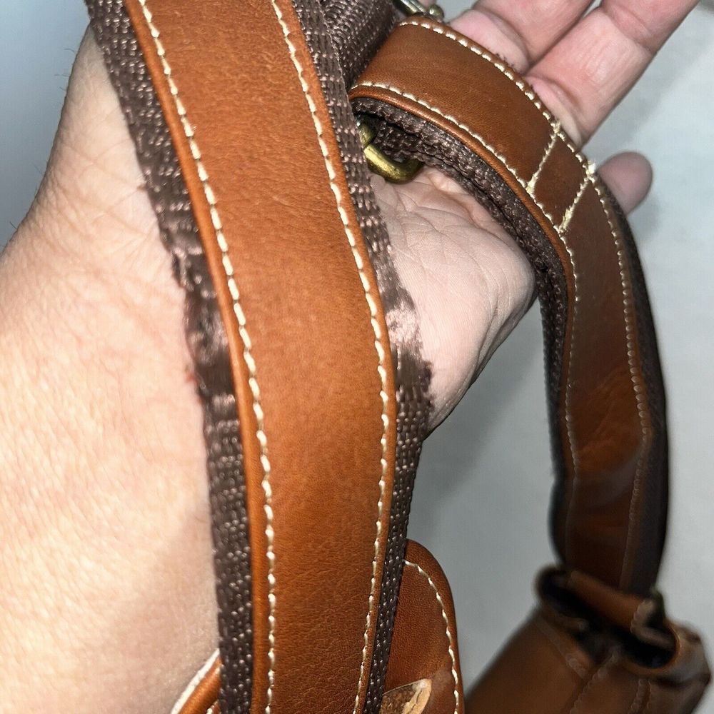 Latico Natural Leather LARGE Messenger Bag Laptop Unisex Men Brown - Picture 11 of 13